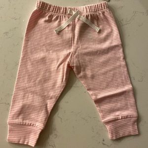 Stephen baby baby jogger pants. Pink and white strips